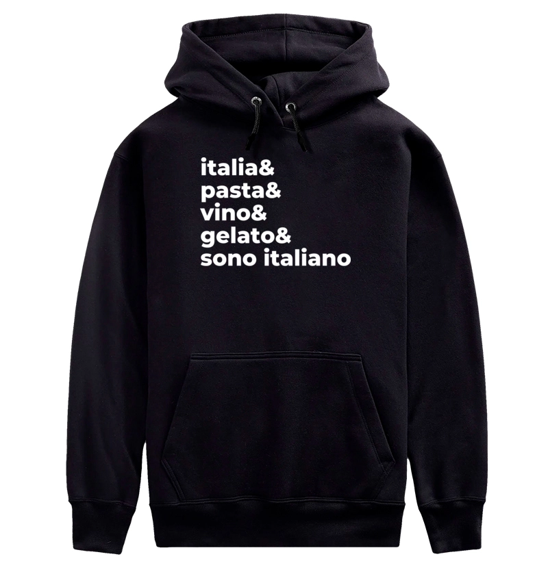 Italia, pasta, vino, gelato e sono italiano 