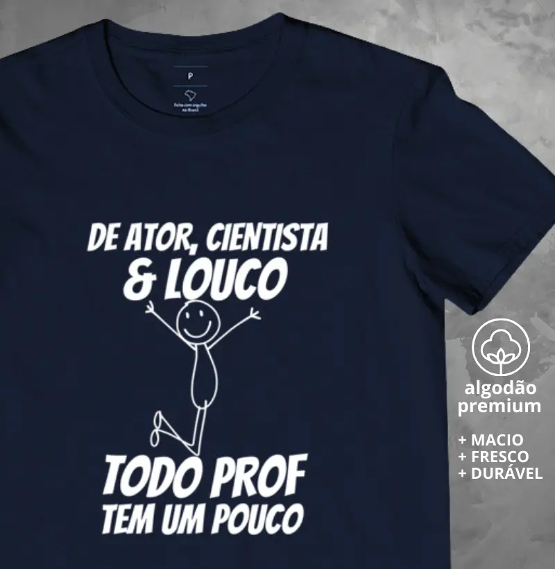 Camiseta Ator Cientista e Louco
