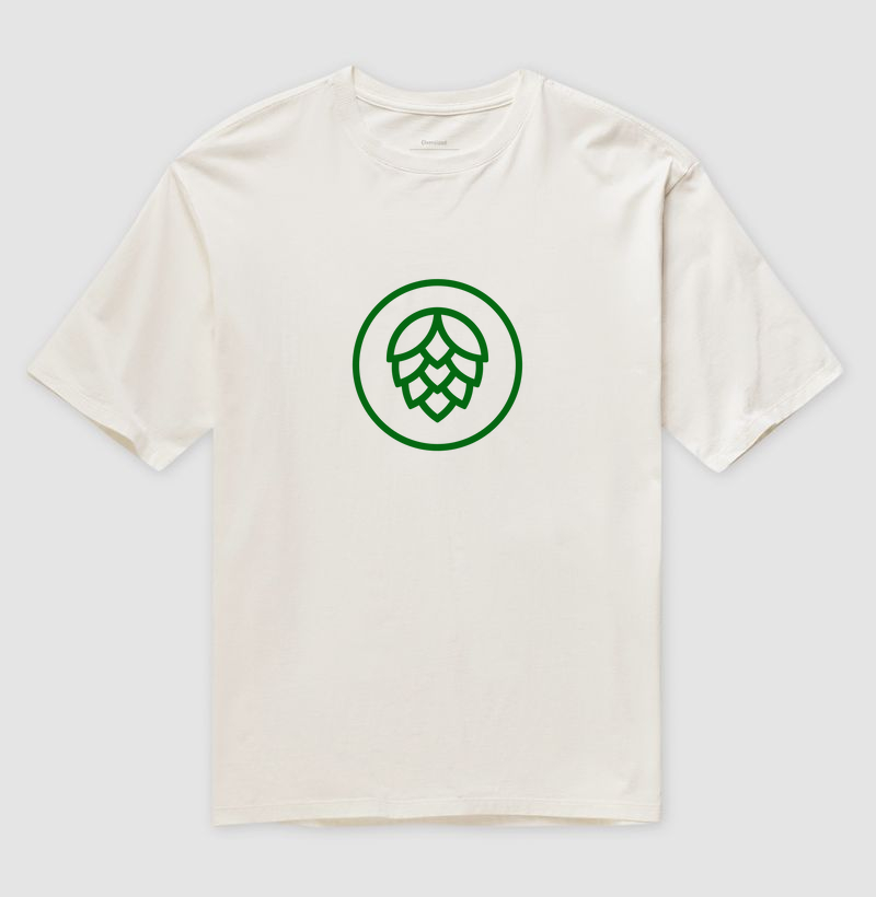 Lúpulo Minimalista: Camiseta Oversized - Conecte-se ao Universo da Cerveja