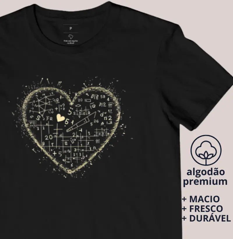 Camiseta Coração Matemático