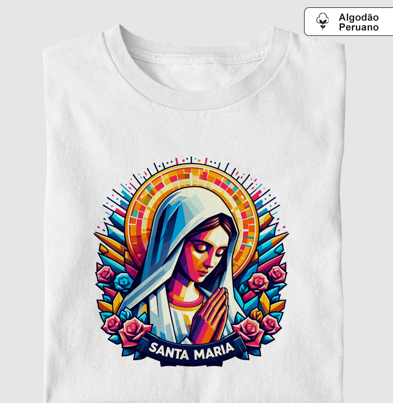 Santa Maria Rezando - Algodão Peruano