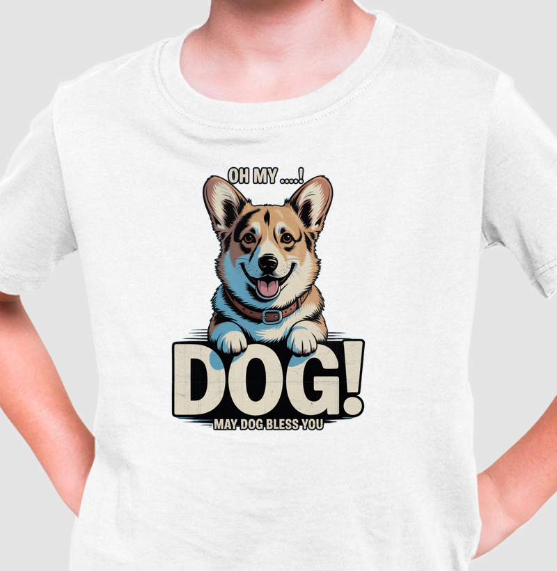 Camiseta Infantil OMD - Oh My Dog! Corgi