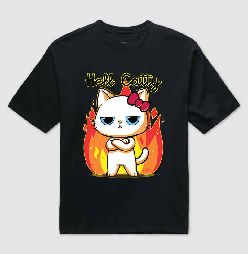 Camiseta Gato Sincero Hell Catty