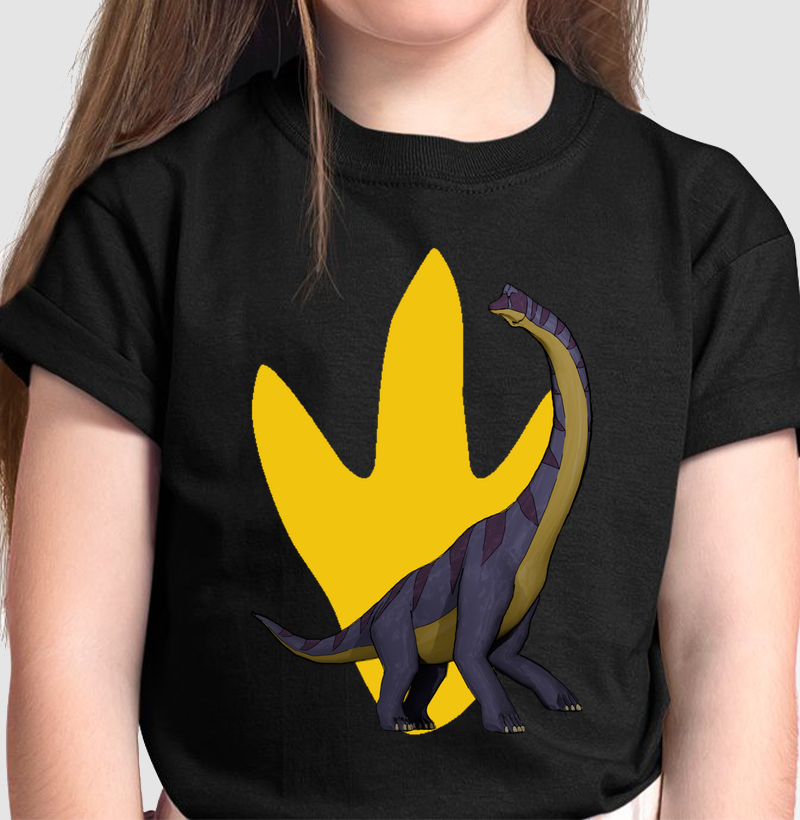 Camisa Algodão Estampada Dinossauro Braquiossauro Premium