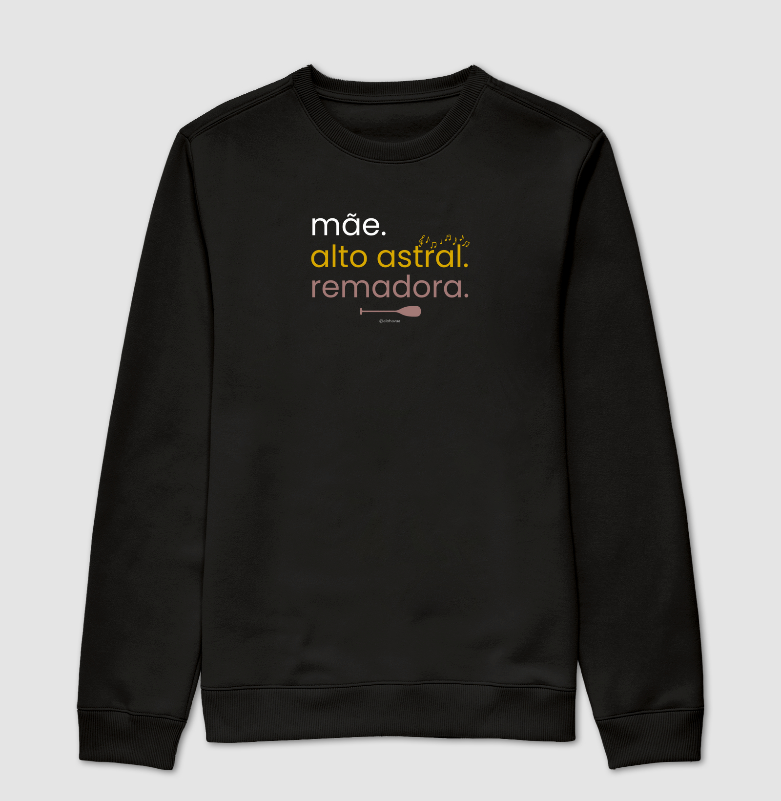 Mãe. Alto astral. remadora.