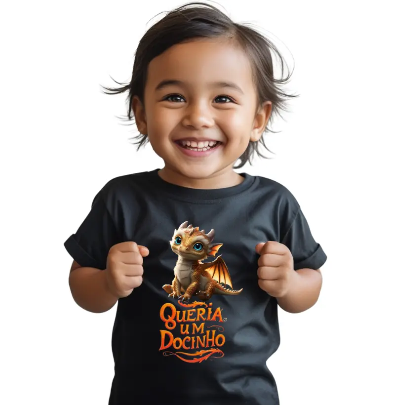 Camisa Baby Dragon Dourado