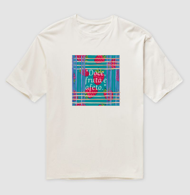 T-shirt doce fruta e afeto