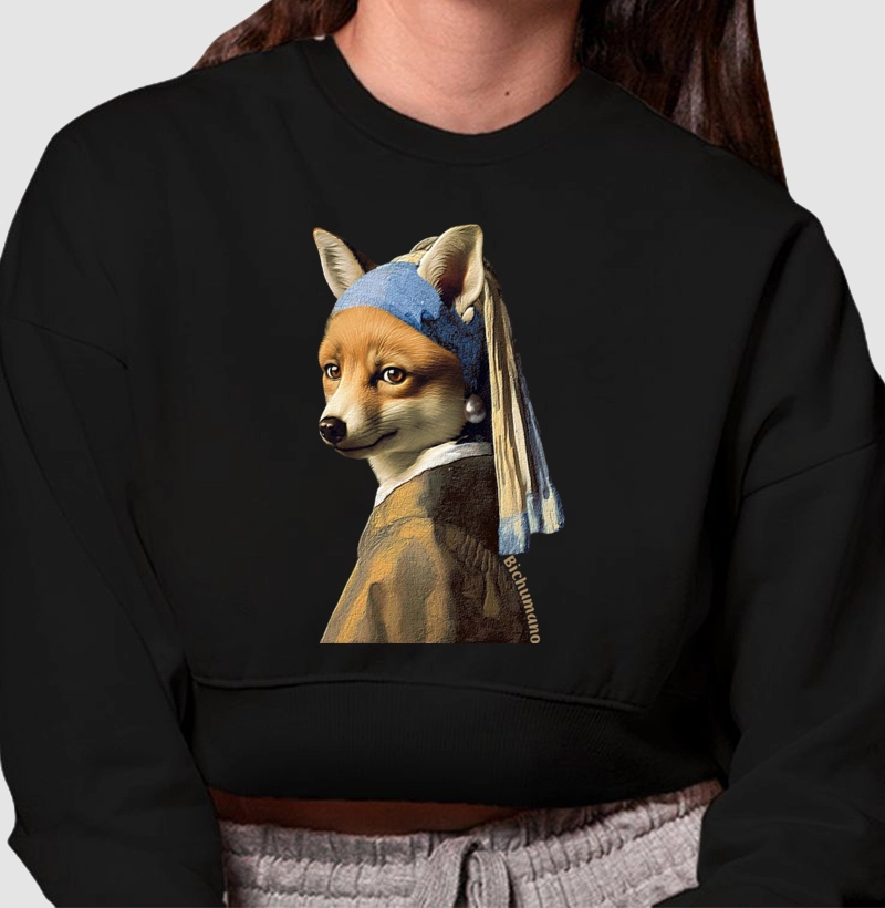 Raposa com brinco de pérola