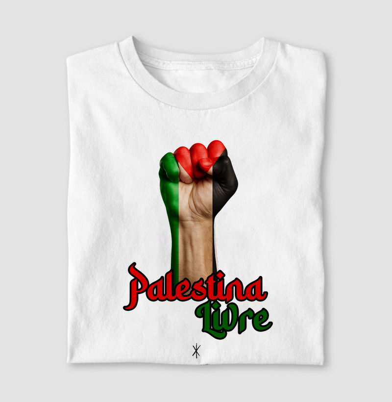 Camiseta Palestina Livre punho