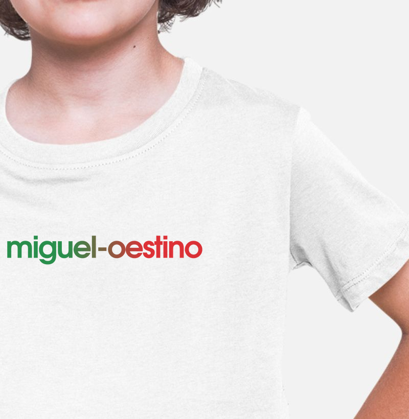 Camiseta Infantil Miguel-Oestino Cores da Bandeira