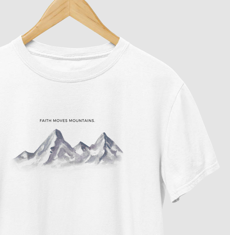 Camiseta Faith Moves Mountains Illustration