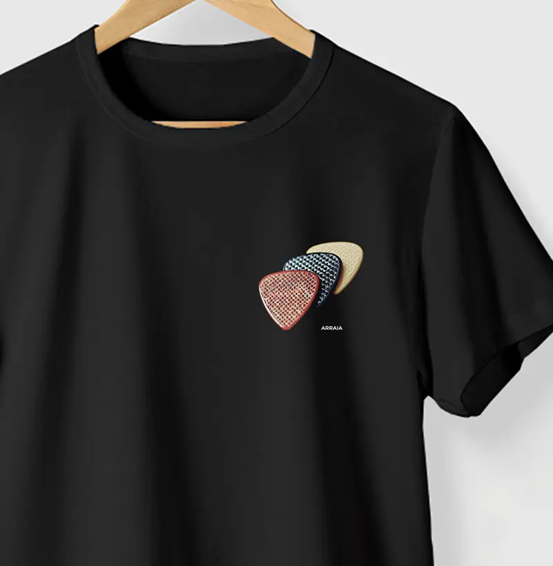 Camiseta PALHETAS - PRETA - (100% Algodão)
