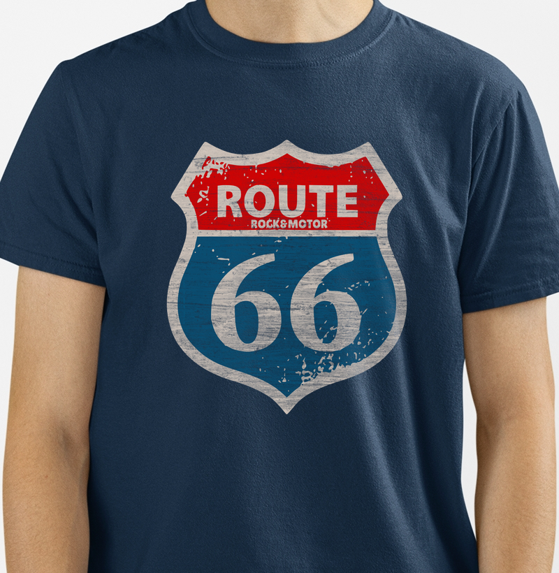 Route 66 - Placa em cinza