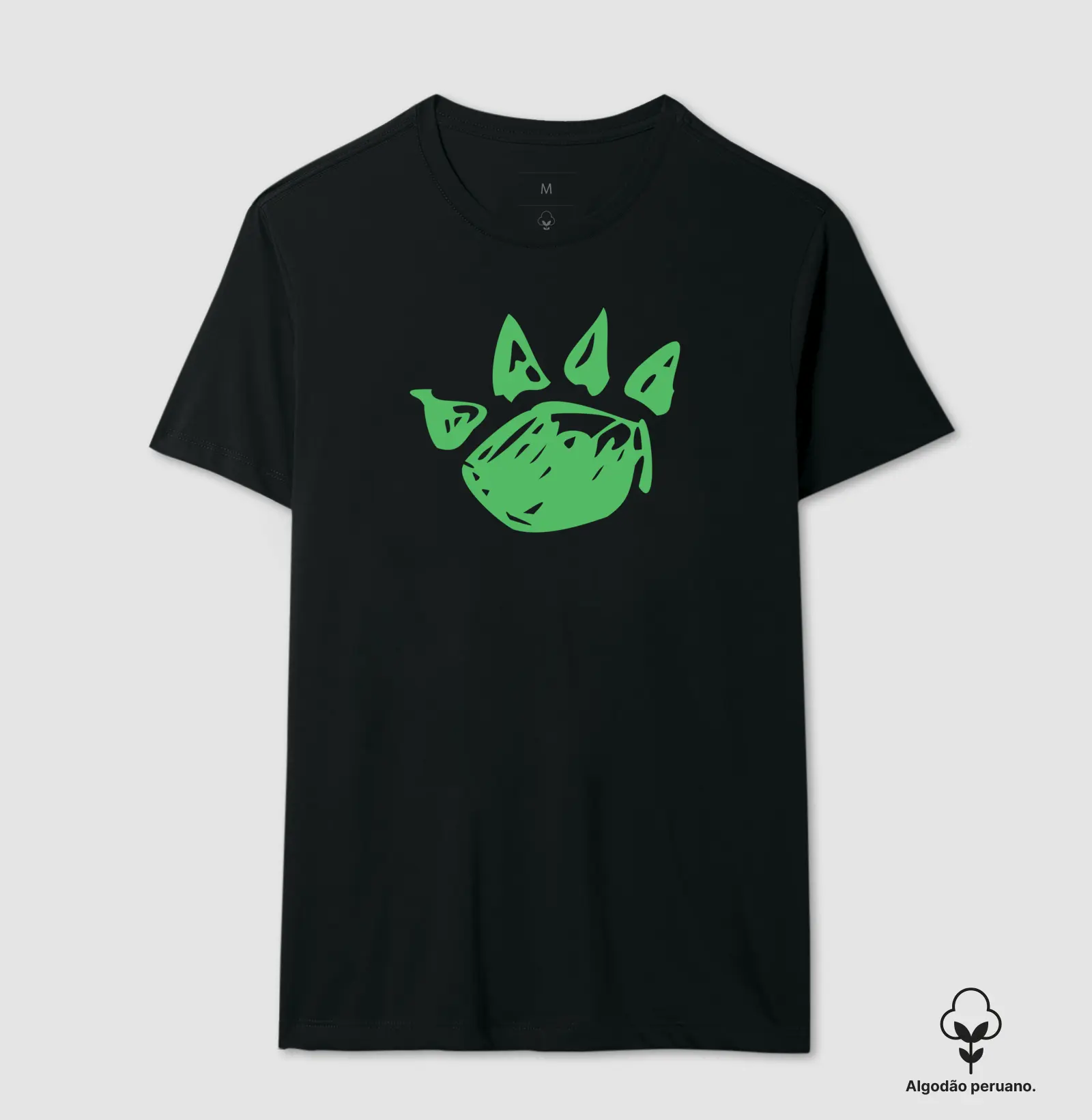 Camiseta Premium Masculina Camaleão Pata Grafite - Algodão Pima