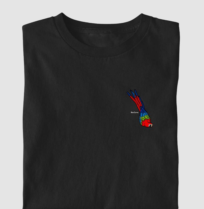 Arara Vermelha Minimalista Criativa
