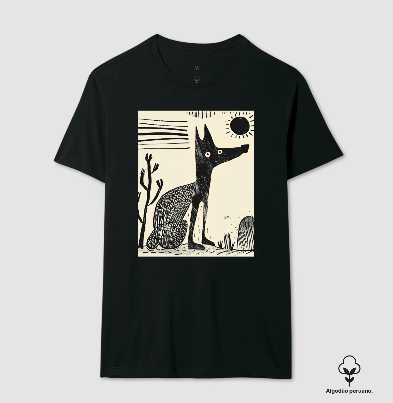 Lino Print Dog Premium