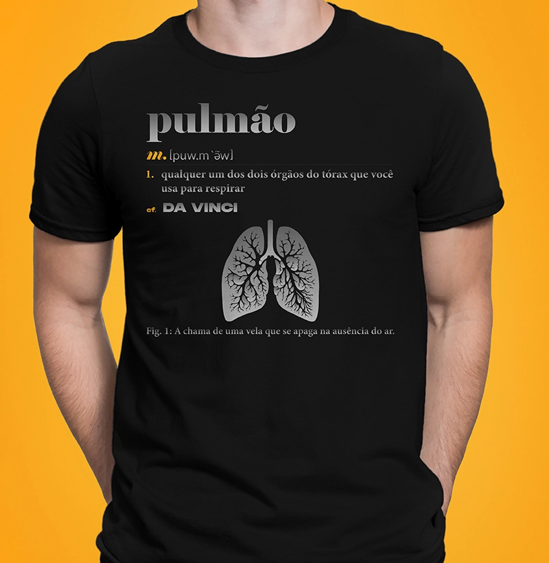 Camiseta Pulmão Definições - masculina