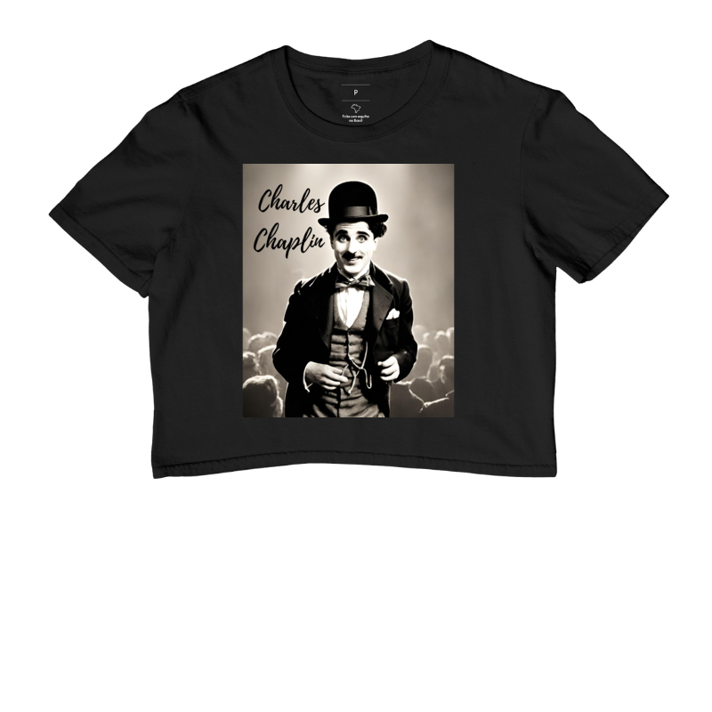 Camiseta Cropped Charlie Chaplin 