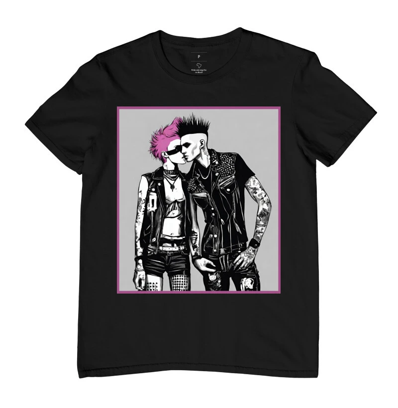 Camiseta Reserva Ink - Casal Punk se Beijando