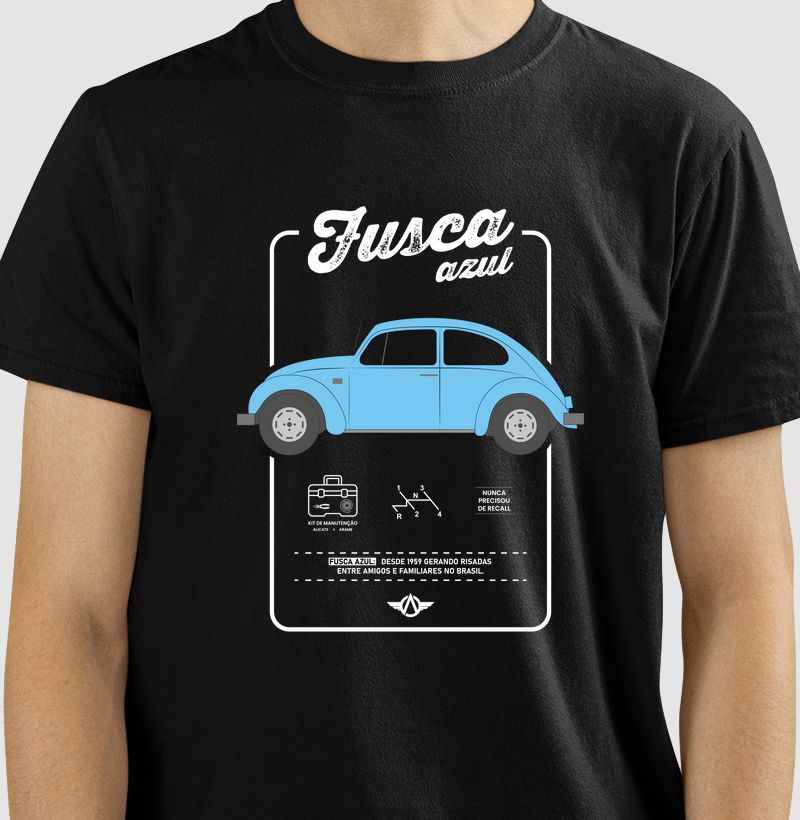 Camiseta Fusca Azul