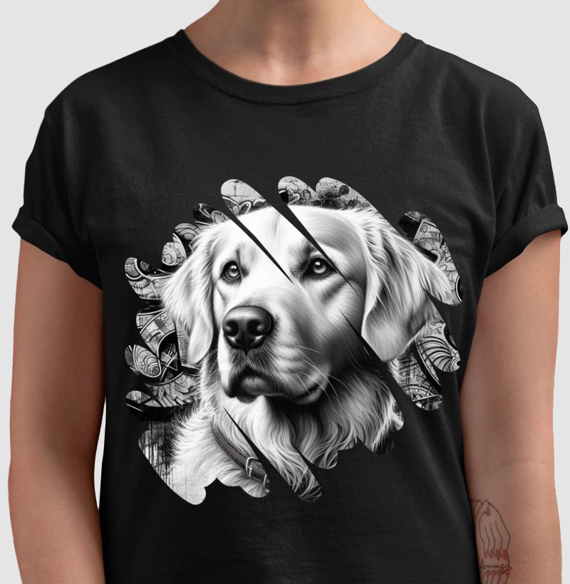 Camiseta Golden Retriever arte de rua e graffiti!