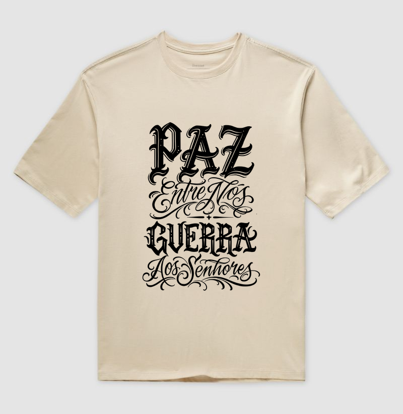 Camiseta Oversized Paz Entre Nós Preto