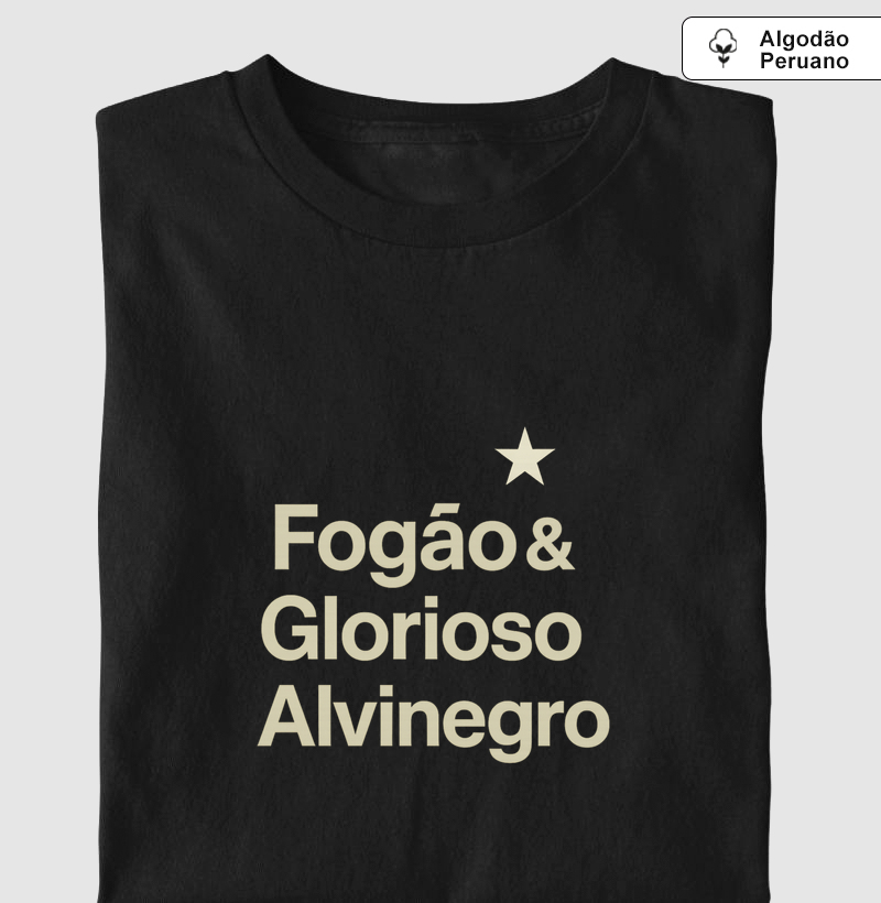 (Algodão Peruano)Fogão Glorioso Alvinegro