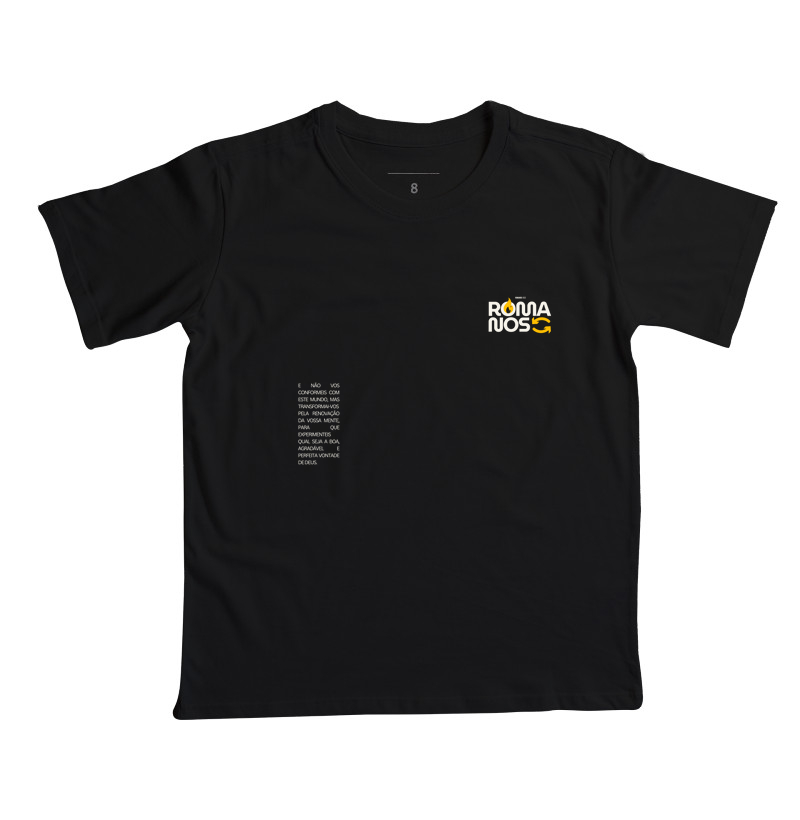 Camiseta Romanos 12:2 Versículo Lateral