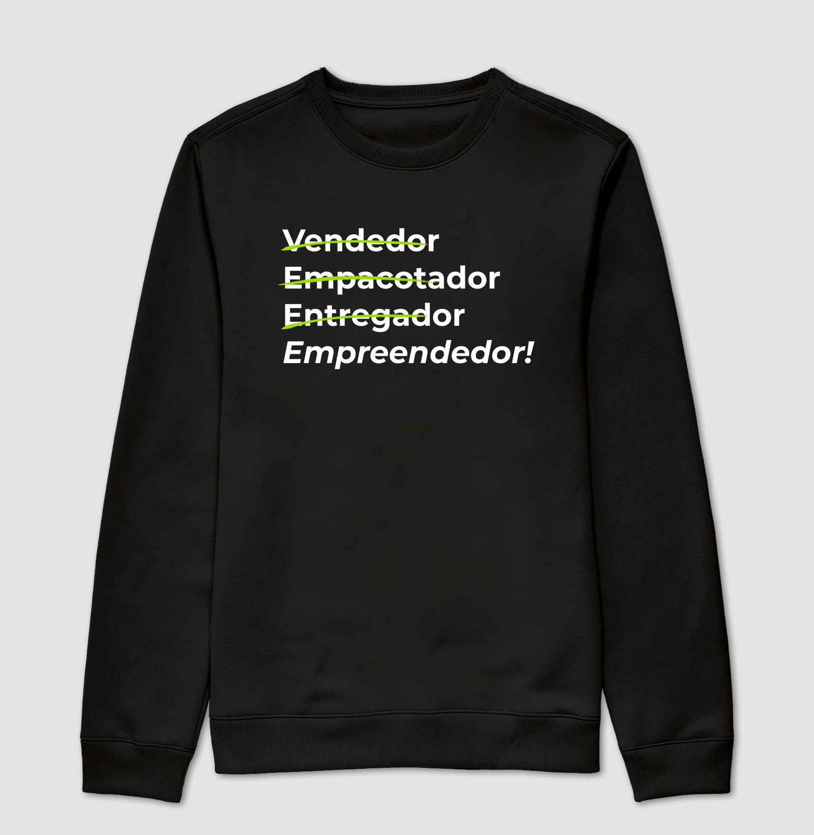 Vendedor, Empacotador, Entregador, Empreendedor