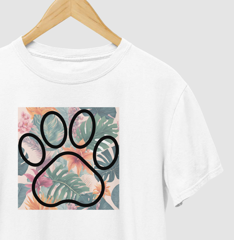 Camiseta Dog Pata botânico