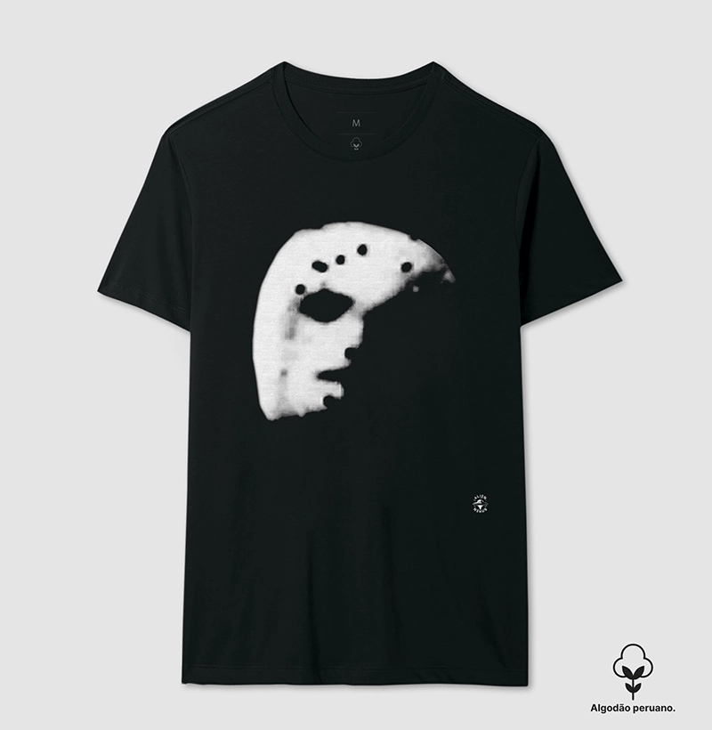 Camiseta Algodão Peruano Rosto em Marte