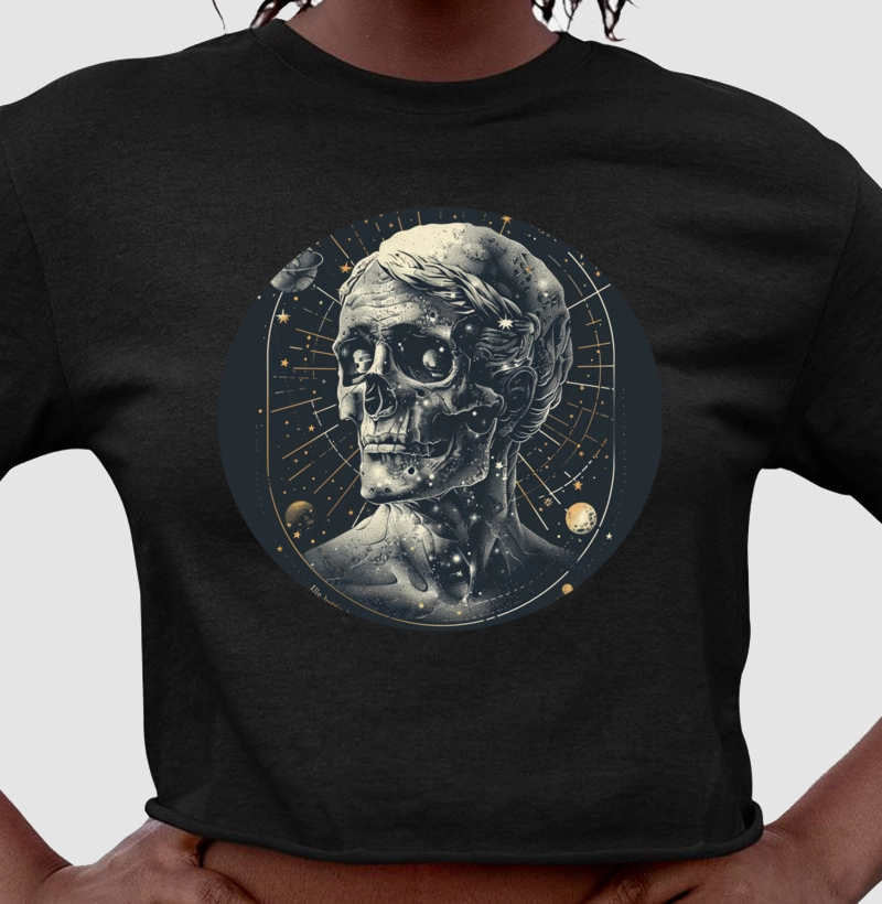Camiseta Cropped skull and you