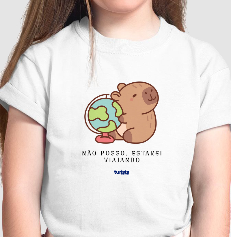 Camiseta Infantil Estarei Viajando
