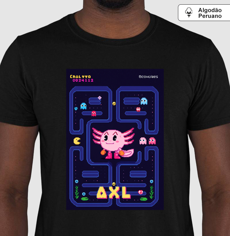 Camiseta Algodão Peruano - AXL, Pacman(01)
