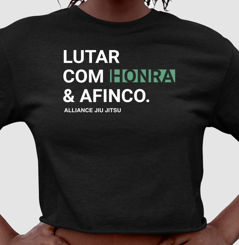 Cropped Cultura Alliance - Coragem 2.0 I Preto