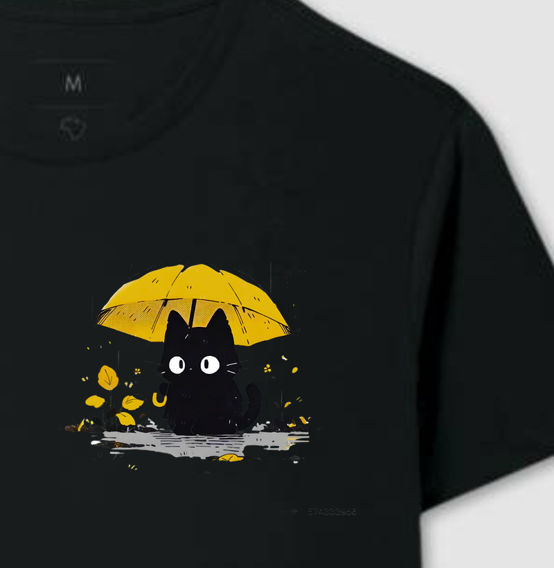 Gato na chuva