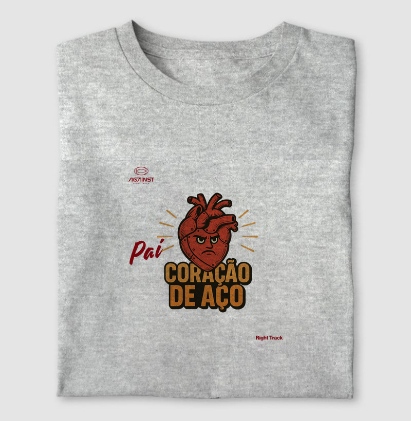 Camiseta Pai Coração de Aço