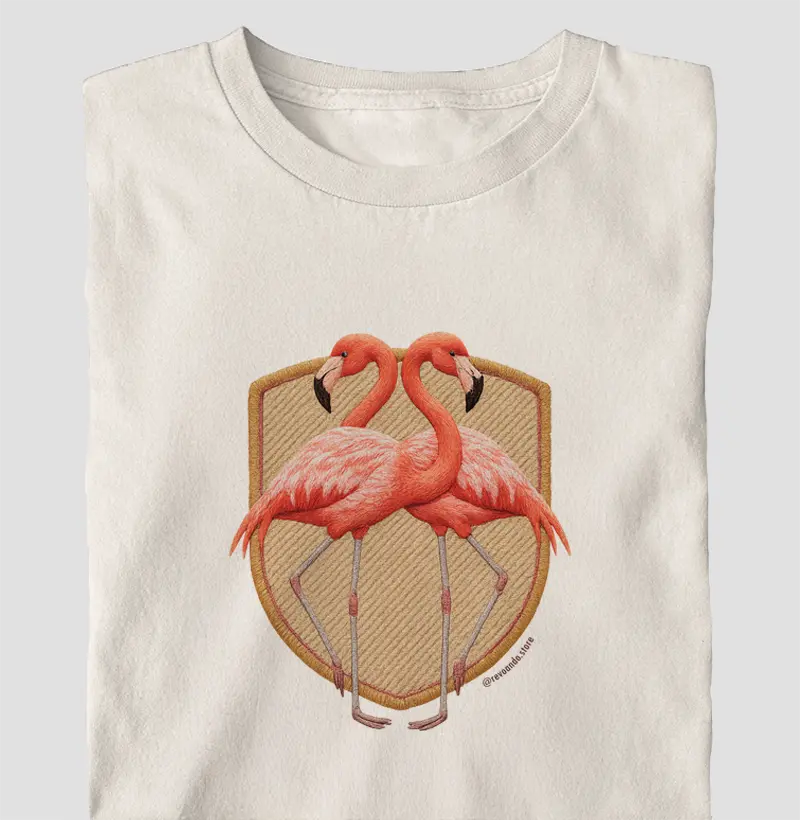 Aves em Linha - Flamingos - Oversized