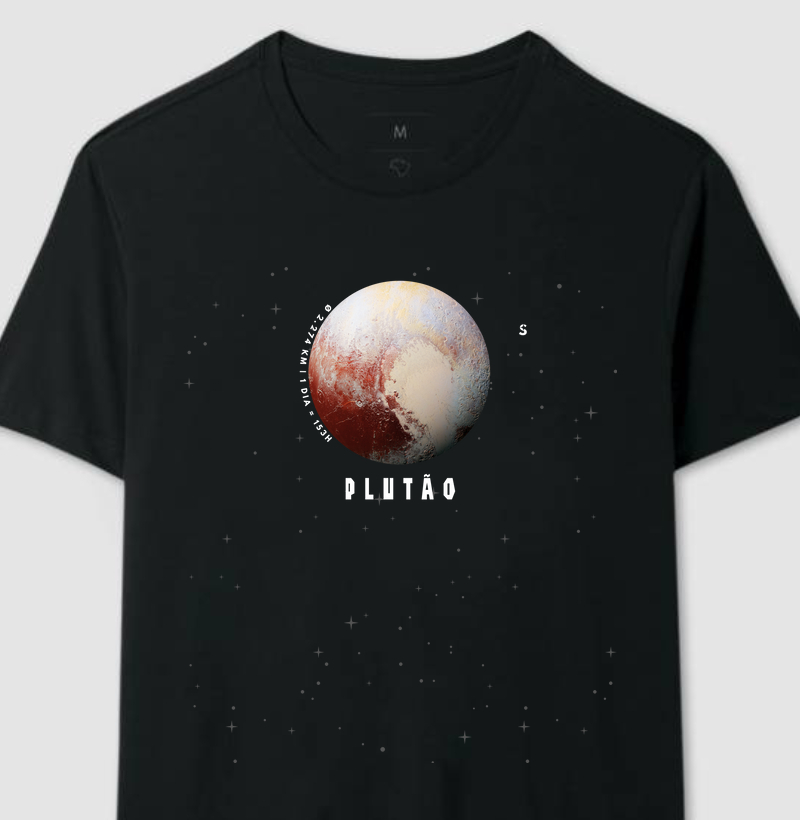 Plutão, o Guardião dos Segredos. Camiseta Supernova Estampada 