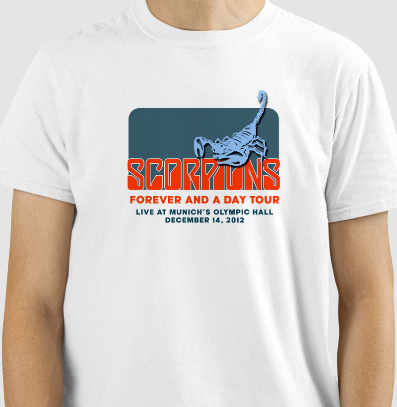 CAMISETA COM ESTAMPA SCORPIONS MUNICH