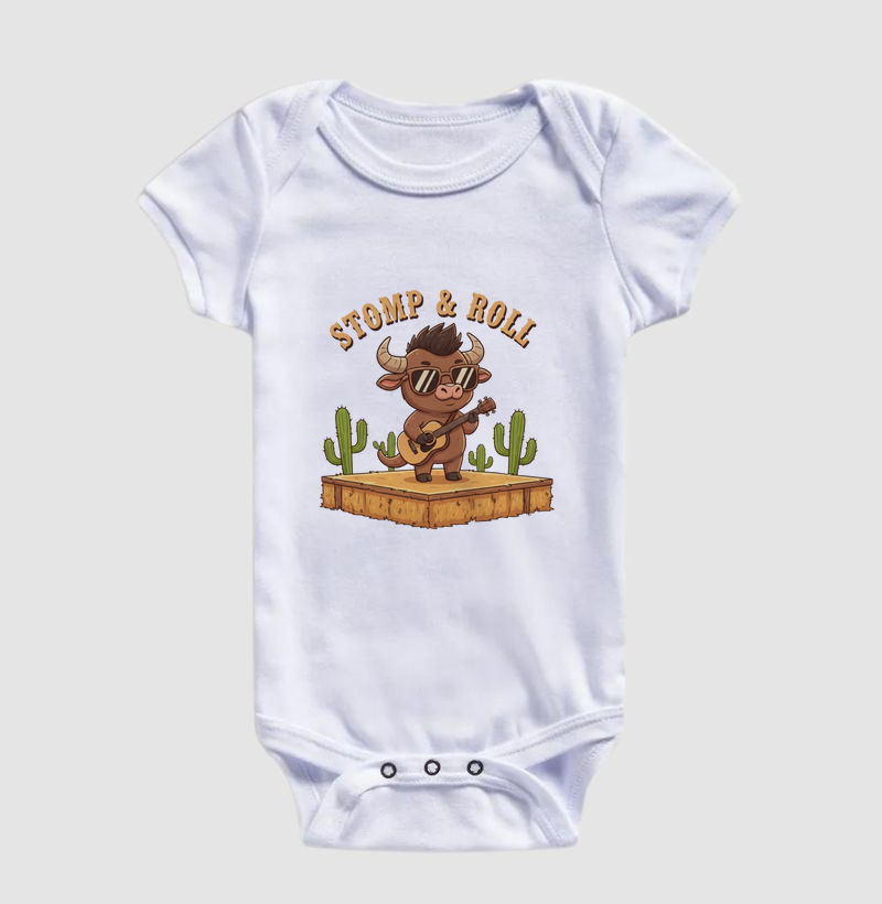 Stomp & Roll – Body Bebê Country 100% Algodão