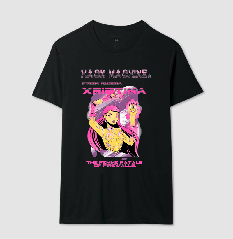 Camiseta Hacker XRISTINA – A Lenda de Svechinskaya / Hack Machine HackTribes™