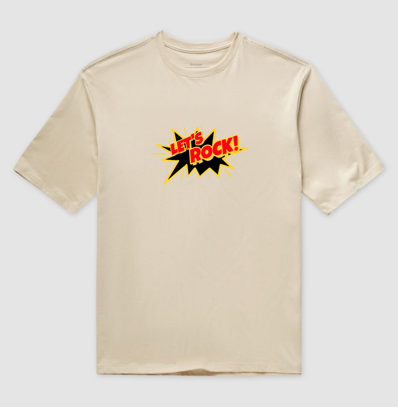 Let’s Rock: Camiseta Oversized - Explosão de Energia e Estilo