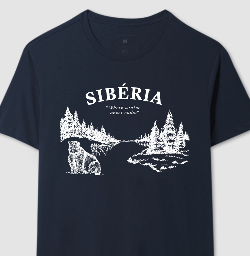 Camiseta Sibéria - Azul Marinho