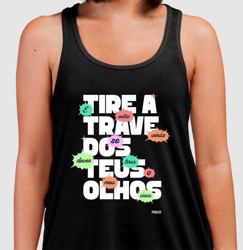 Camiseta Regata Algodão com Estampa - Tire a Trave