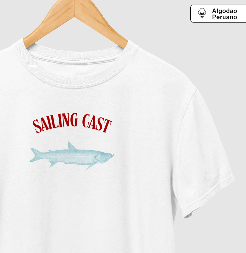 Camiseta 100% Algodão Sailing Cast Fish