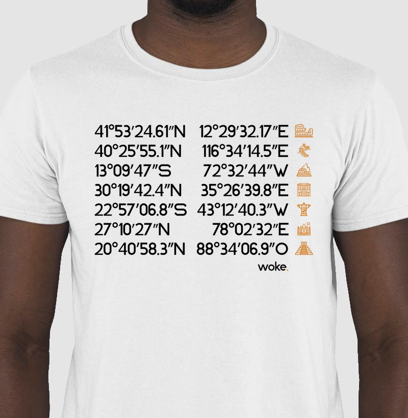 Camiseta Woke As Sete Maravilhas
