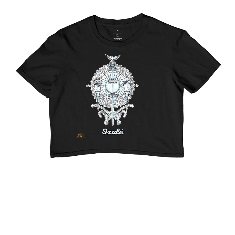 Camiseta Aruanda ê paxorô de Oxalá Paz e Axé em 100% Algodão