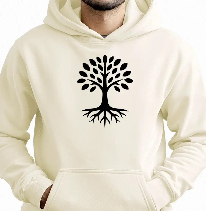 Moletom Árvore da Vida Preta – Estilo que Regenera