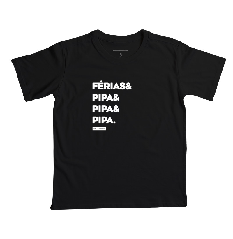 Camiseta KIDS Férias & Pipa.